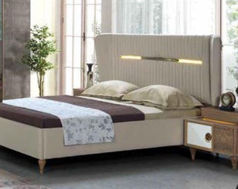 Tables de chevet Lits Meubles en bois Salon Meubles italiens Consoles de lit de luxe
