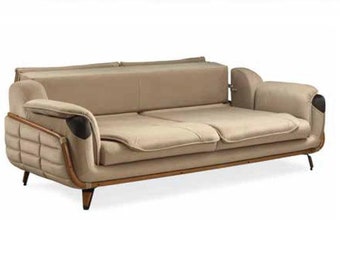 Sofa 3 Sitzer Klassische Couchen Luxus Möbel Sofas Stoff Couch Dreisitzer Neu