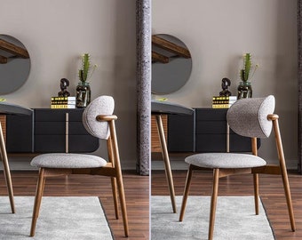 Esszimmerstuhl Set 4tlg Küchenstuhl Stühle ohne Armlehnen Stoff Grau