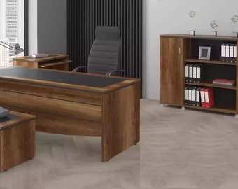 Mobilier de bureau de luxe, mobilier de bureau, table de travail, ensemble d'étude, 4 pièces