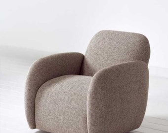 Fauteuil taupe chaise TV monoplace sièges rembourrés salon club chaises de détente