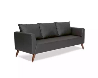 Designer Sofa Schwarze Couch Büromöbel Luxus Arbeitszimmermöbel Neu