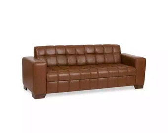 Brauner Dreisitzer Luxus Sofa Büromöbel Büroarrangement Bürodesign Neu