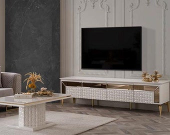 rtv sideboard white living room cabinet tv 220 cm stand rtv furniture wood