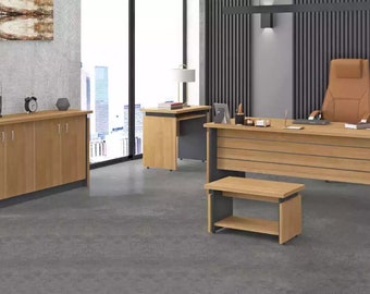 Studeerkamer houten meubilair complete set bureau kantoormeubilair 4-delig