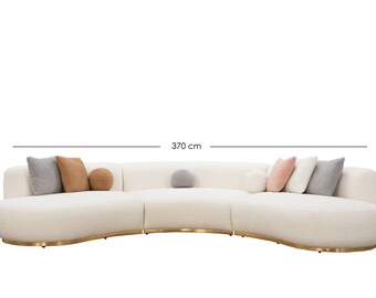 Wohnlandschaft Couch xxl Sofa Big Couchen Ovale Eckgarnitur Stoffsofa Möbel