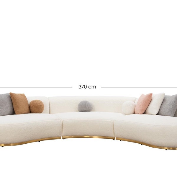 Wohnlandschaft Couch xxl Sofa Big Couchen Ovale Eckgarnitur Stoffsofa Möbel