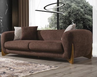 Sofa 3 Sitzer Wohnzimmer Luxus Design Italienischer Stil Möbel Moderne Sofas
