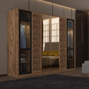 Armoire Design luxe placard Loft armoires chambre meubles treillis boîte image 1