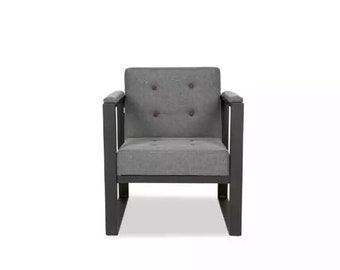 Grau Sessel Textil Möbel Arbeitszimmer Büromöbel Neu Sitz