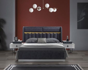 Bett Designer Polster Luxus Hotel Polster Betten Loft Hotel Stil Schlafzimmer