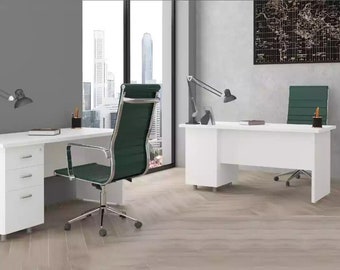 Schreibtisch Weiß Luxus Arbeitszimmer Holz Büromöbel Tisch Schreibtische