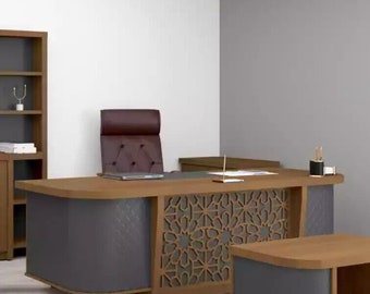 Mesa de trabajo muebles de oficina escritorio ejecutivo de diseño muebles de oficina modernos