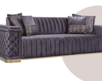 Luxus Couch xxl Sofa big Couchen 246cm Samt Design Möbel Sofas Stoff
