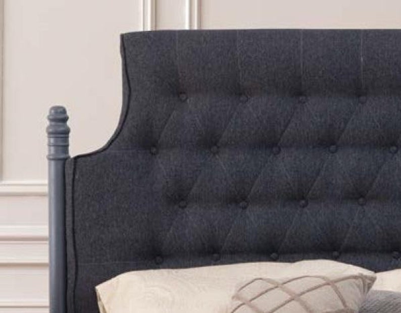 Bett Nachttisch Kommode mit Spiegel Schlafzimmer Set Design Chesterfield 4 tlg. Bild 5