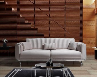 Wohnzimmer Textil Sofa 3 Sitzer Luxus Möbel Sitz Design Couch Lounge