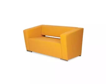 Gelbes Sofa Luxus Zweisitzer Couch Büro Office Einrichtung Textilmöbel