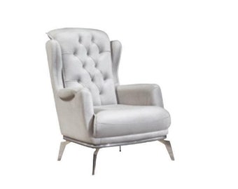 Fauteuil 1 place fauteuil blanc design de luxe mobilier élégant style italien