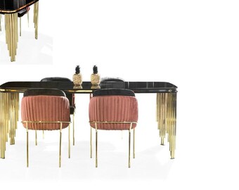 Luxus Esszimmer Set Tisch Garnitur Klassische Stuhlgruppe 4x Stühle Sets 5tlg