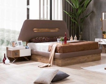 Beds Bedroom Wooden Modern Bed Frame New Bed Design Luxury Double Furniture