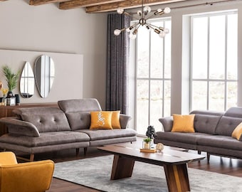 Sofa set 321 seater sofa sofas sets modern grey armchair set