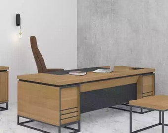 Study wooden table executive desk luxury computer table office furniture