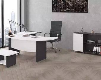 Ensemble de mobilier de bureau moderne, ensemble de mobilier de bureau, design de lieu de travail, 3 pièces, nouveau