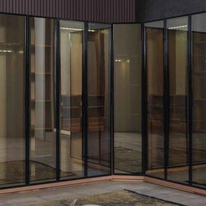 Éléments de dressing armoire en verre portes transparentes armoires design loft image 1