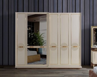 Armoire de Chambre à Coucher Meubles de Design Moderne en Bois de Luxe Blanc