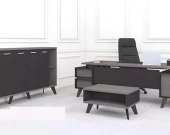 Bureau d'étude, mobilier de bureau, Table basse, classeur de luxe, ensemble de 3 pièces