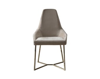 Fauteuil Eetkamerstoel Luxe Beige Fauteuil Stoel Stoelen Modern Designmeubilair