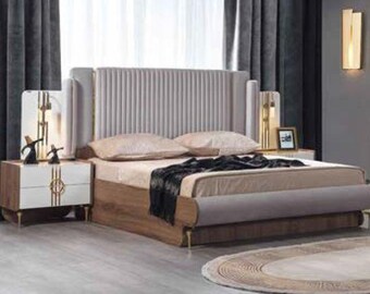 Nachttische Gruppen Betten Holz Möbel Wohnzimmer Italienische Einrichtung