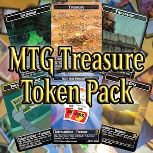 SliverCreations MTG Custom Art Treasure Tokens [Subnautica, Pirates, OW2, Futurama, AOE2, Bob Esponja,]