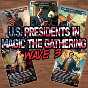 Ciclo de Proxy Mágico do Presidente dos EUA (Conjunto 3) [5 Variantes de Arte Alternativa de Criaturas Lendárias do MTG]