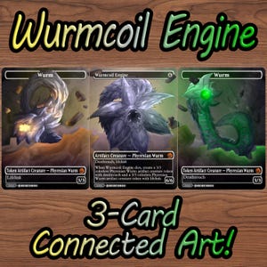 Wurmcoil Engine 3-Piece Connected Art Cards | MTG Custom Cards [SliverCreations]
