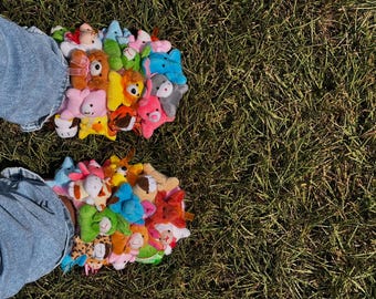 Pantofole all'uncinetto a forma di animali di peluche – Simpatiche pantofole imbottite *Fatto a mano*