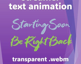 Animação "Em breve, já volto" com sobreposição de texto (Download digital)
