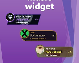 Widget de música para Twitch | Sobreposição de chat animada | Last.fm Spotify | OBS StreamElements (Download digital)