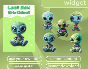 Cute Twitch Chat Widget | Animated Channel Point Redemption, Chat Command Reward | Cozy Streamer Assets | Blind Box | Loot Box