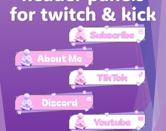 Twitch | Expulsar | Painéis de cabeçalho | Multicolorido | Tons pastel | Camaleão | Ícones de mídia social (Download digital)
