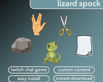 Twitch Chat Game Widget: Rock Paper Scissors Lizard Spock (Digital Download)