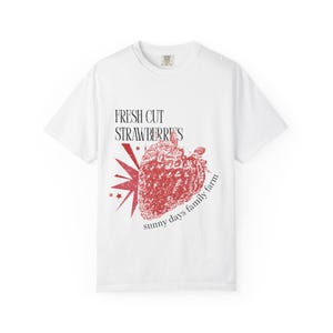 Fresh Cut Strawberries Tee, Unisex Garment-Dyed T-Shirt, Summer Vibes Shirt, Strawberry Lovers Apparel, Family Farm T-Shirt, Gift for [...]