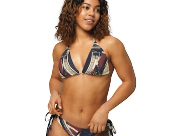Elegante milieuvriendelijke stringbikini | Aanpasbare badkleding | Chique bikini | Duurzame stijl