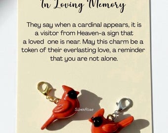 Llavero conmemorativo del cardenal – Regalo de condolencia por la pérdida de un ser querido, llavero del cardenal, regalo para expresar duelo