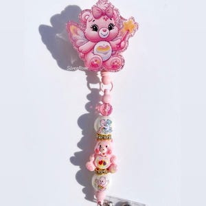 Bobine d'insigne personnalisée en forme d'ourson, support personnalisé pour infirmière, clip rétractable pour porte-nom, nostalgie des années 80
