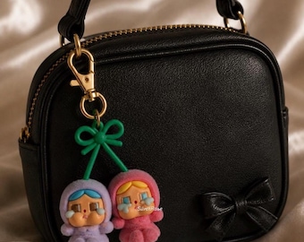Llavero inspirado en Cherry Cry Baby, llavero kawaii para bolso, llavero de cereza suave, llavero pastel para bolso, accesorio para mochila, lindo regalo para ella.