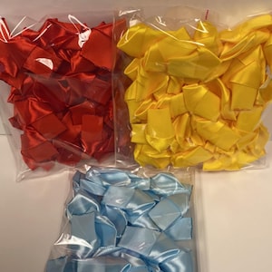 Pre-made satin ribbon Dahlia petals for ribbon flowers and decorations
