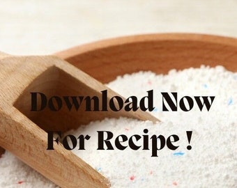Natural Laundry Powder| Make your own | PDF digital download Recipe | cleaning products | Detergent | diy| Holistic |Home.