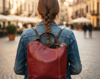 Vintage BREE Black Leather Backpack — German Design, 2000s Urban