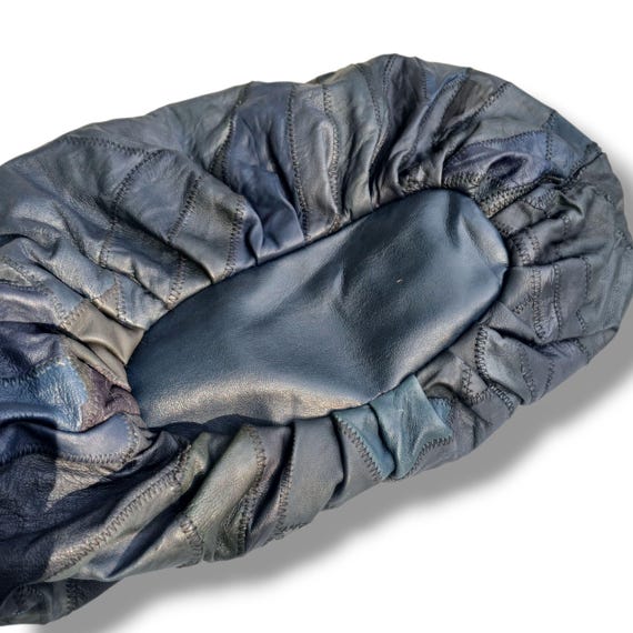 1990s Leather Patchwork Shoulder Bag: Braided Han… - image 7